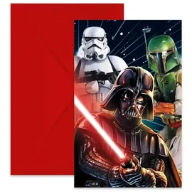 Star Wars party meghívó 6 db-os - Darth Vader és rohamosztagos