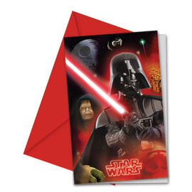 Star Wars Party meghívó - Darth Vader - 6 darabos