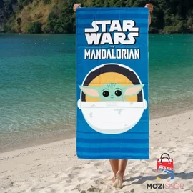 Star Wars The Mandalorian törölköző, fürdőlepedő 70x140 cm - Baby Yoda