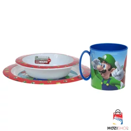 Super Mario műanyag étkészlet