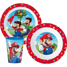 Super Mario műanyag étkészlet