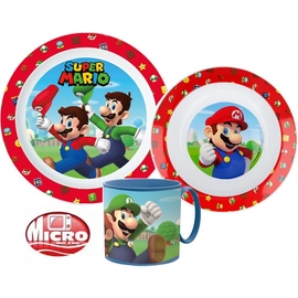 Super Mario műanyag étkészlet