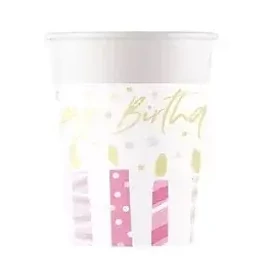 Happy Birthday papír pohár 8 db-os 200 ml - Candles