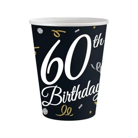 Happy Birthday papír pohár 6 db-os 200 ml - 60 B&amp;amp;C