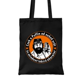 Fekete Bud Spencer vászontáska - Puffin