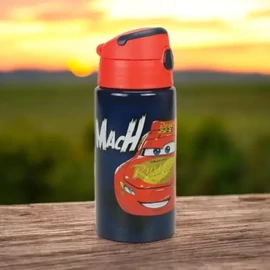 Disney Verdák alumínium szívószálas kulacs akasztóval 500 ml - Speed
