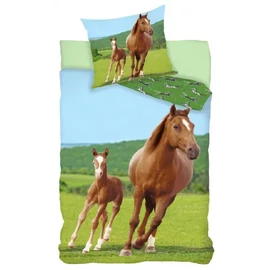 Lovas ágyneműhuzat garnitúra - The Horses Brown