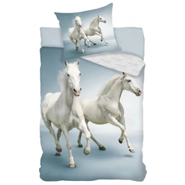 Lovas ágyneműhuzat garnitúra - The Horses White