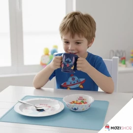 Disney Lilo és Stitch, A csillagkutya étkészlet, micro műanyag szett, bögrével 265 ml - Just