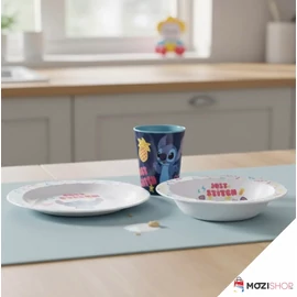 Disney Lilo és Stitch, A csillagkutya étkészlet, micro műanyag szett, pohárral 260 ml - Just