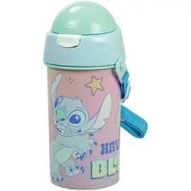 Disney Lilo és Stitch műanyag szívószálas kulacs akasztóval 500 ml - Blast