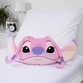 Disney Lilo és Stitch, a csillagkutya formapárna, díszpárna 35x30 cm - Angel Pink 3D
