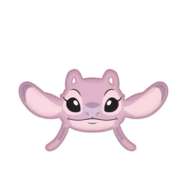 Disney Lilo és Stitch, a csillagkutya formapárna, díszpárna 35x30 cm - Angel Pink 3D