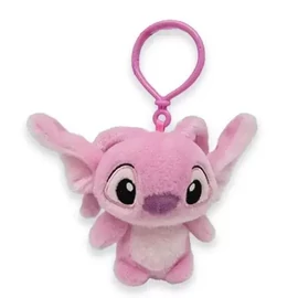 Disney Lilo és Stitch, A csillagkutya 3D plüss figura, táskadísz akasztóval 12 cm - Pink