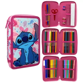 Disney Lilo és Stitch töltött tolltartó 3 emeletes - Pink Wave 