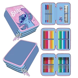 Disney Lilo és Stitch töltött tolltartó 3 emeletes - Hibiscus