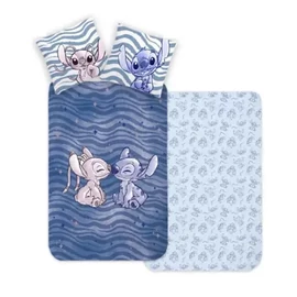 Disney Lilo és Stitch gyerek ágyneműhuzat garnitúra 100×135 cm, 40×60 cm - Blue