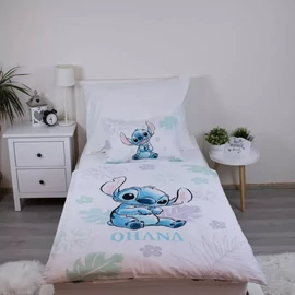 Disney Lilo és Stitch gyerek, ovis ágyneműhuzat garnitúra 100×135 cm, 40×60 cm - Ohana White