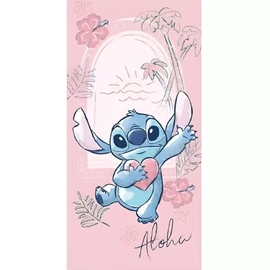 Disney Lilo és Stitch, A csillagkutya törölköző, fürdőlepedő 70x140cm - Heart