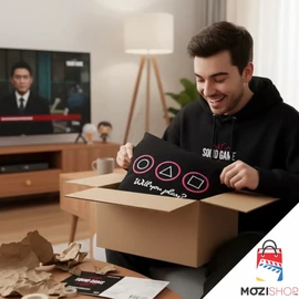 Squid Game párna, díszpárna 35x35 cm - Will you play Black