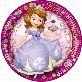 Disney Szófia hercegnő papírtányér, 23 cm 8 db-os szett - Boldog születésnapot