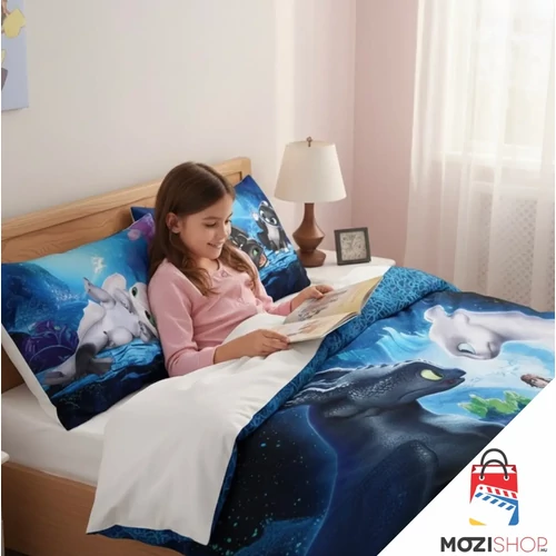 Így neveld a sárkányodat ágynemű garnitúra 140×200cm, 70×90 cm - Cave