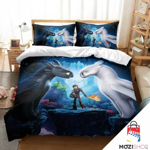 Így neveld a sárkányodat ágynemű garnitúra 140×200cm, 70×90 cm - Cave