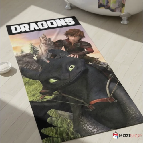 Így neveld a sárkányodat törölköző, fürdőlepedő 70x140 cm - Dragons