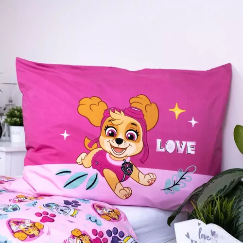 Mancs őrjárat ágyneműhuzat garnitúra 140×200 cm, 70×90 cm - Pink Love