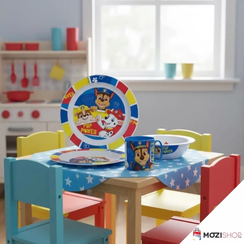 Mancs őrjárat étkészlet, micro műanyag szett bögrével 265 ml - Pup Power