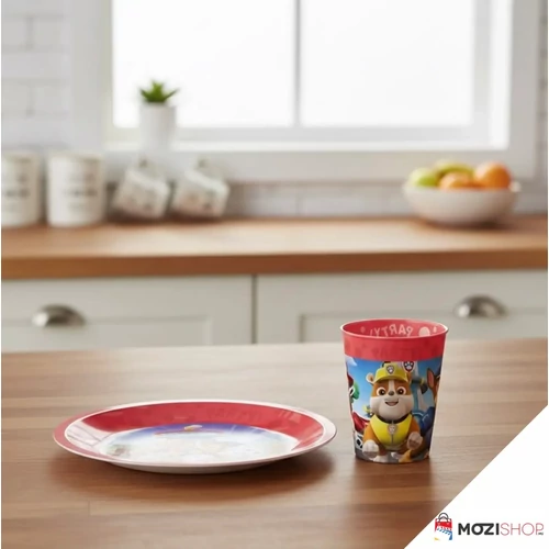 Mancs őrjárat micro műanyag szett, pohárral 250 ml - Rescue Heroes