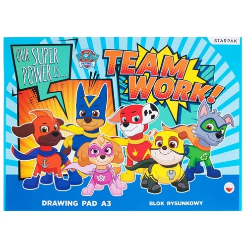Mancs őrjárat A/3 vázlatfüzet, rajzfüzet  - Team Work