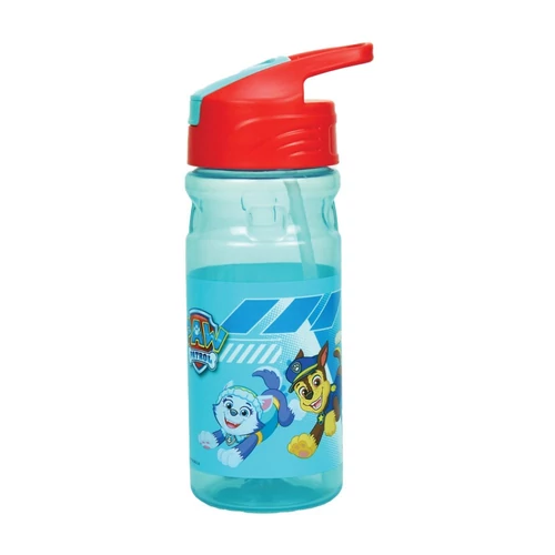 Mancs őrjárat műanyag kulacs szívószállal 500 ml 