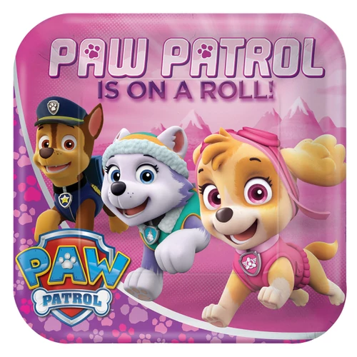 Mancs őrjárat papírtányér 23 cm, 8 db-os szett - Paw Patrol Is On A Roll