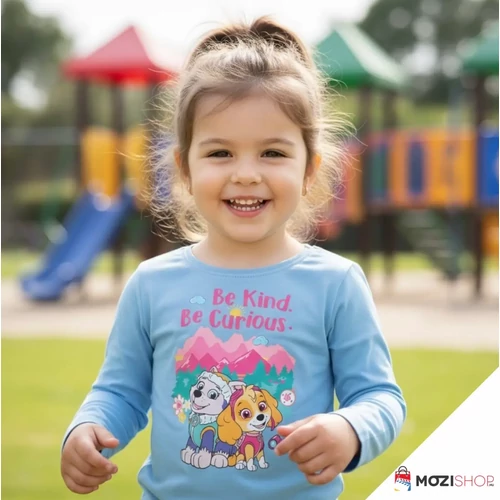 Mancs őrjárat gyerek hosszú ujjú póló 4 év / 104 cm - Be Kind Blue