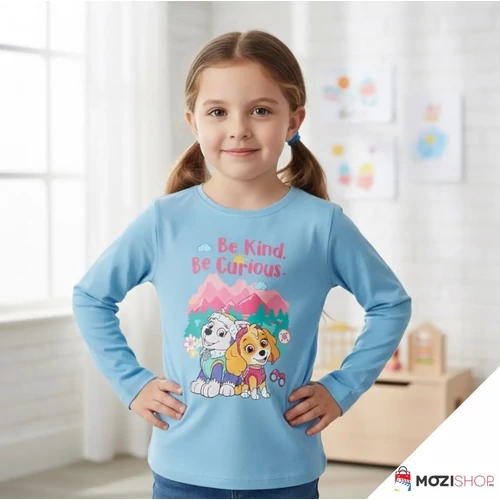 Mancs őrjárat gyerek hosszú ujjú póló 5 év / 110 cm - Be Kind Blue