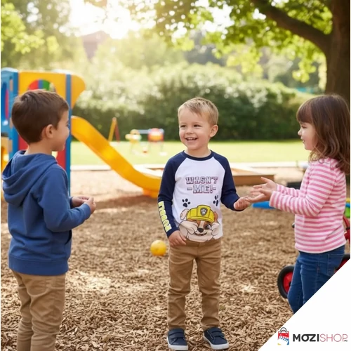 Mancs őrjárat gyerek hosszú ujjú póló 4 év / 104 cm - Black