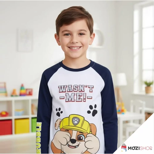 Mancs őrjárat gyerek hosszú ujjú póló 8 év / 128 cm - Black