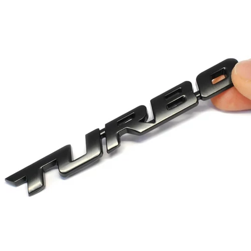Fekete Turbo 3D felirat matrica - Több változatban