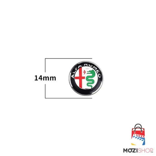 Alfa Romeo embléma, matrica kulcstartóhoz, 14 mm-es