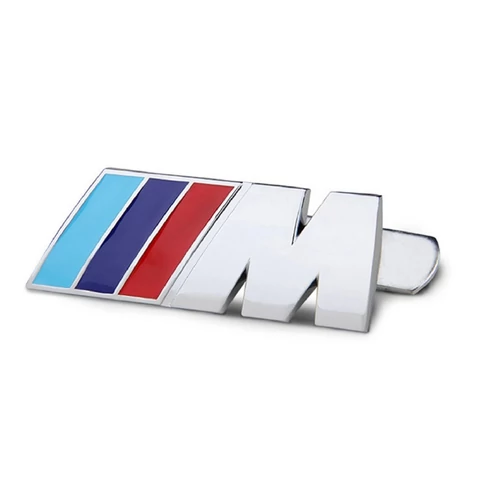 BMW M Power 3D logó hűtőrácsra szerelhető - Ezüst