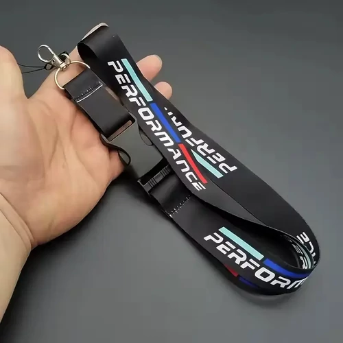 BMW kulcstartó, nyakpánt fekete - Performance