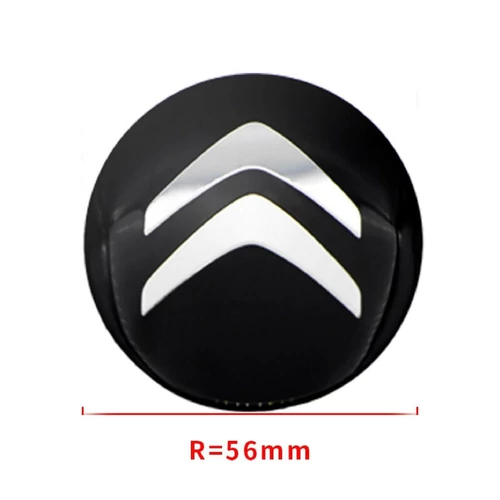 Citroen felni matrica szett - fekete 56 mm-es, 3D kivitel