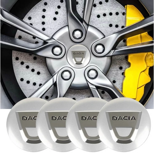 Dacia felni matrica szett - ezüst 56 mm-es, 3D kivitel
