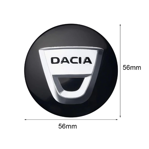 Dacia felni matrica szett - fekete 56 mm-es, 3D kivitel