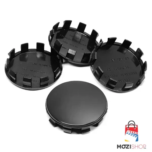 Fekete felniközép kupak szett - 56 mm-es - 53 mm belső átmérővel