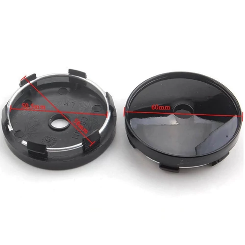 Fekete felniközép kupak szett - 60 mm-es 