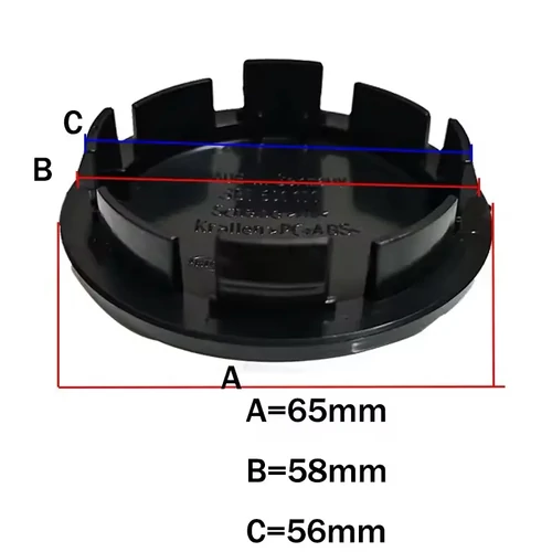 Fekete felniközép kupak szett - 65 mm-es 
