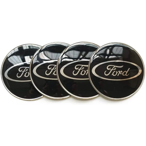 Ford felni matrica szett - fekete 65 mm-es, 3D kivitel