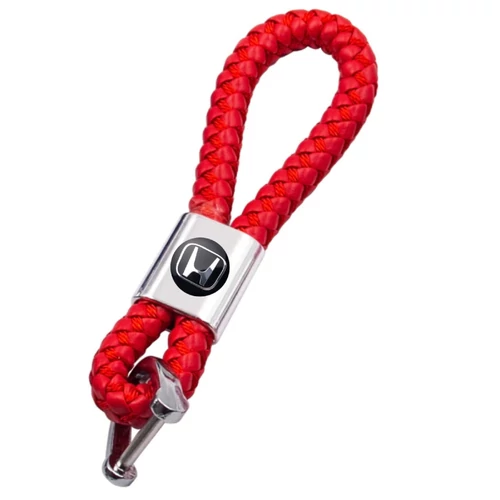 Honda kulcstartó, távirányító tartó fonott műbőr - Piros